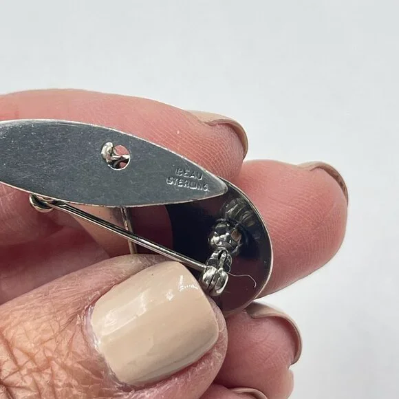 Vintage Beau Sterling Silver 3d Sailboat Brooch Pin - Picture 7 of 7